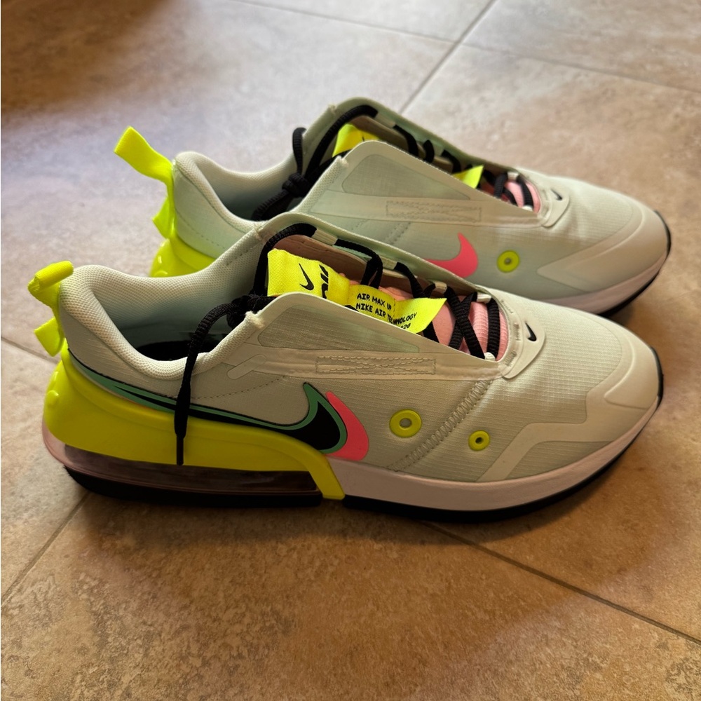 Nike Women's Athletic Shoes - White, Pink, Neon Yellow